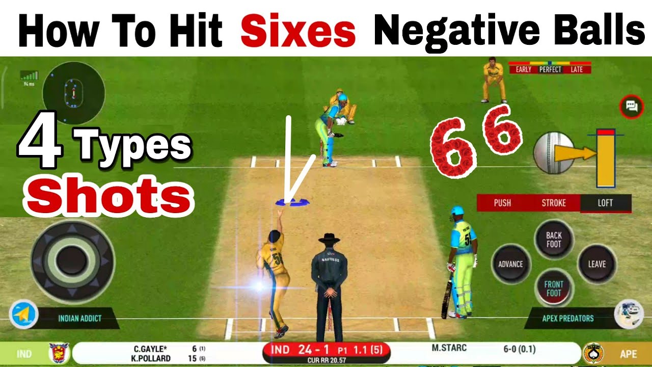 How To Play Negative Bowling Real Cricket 20 | Real Cricket 20 Batting ...