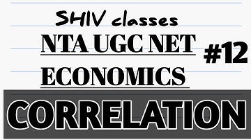 Correlation||UGC NET ECONOMICS||by Shivangi Bhatt @SHIVclasseseconomics