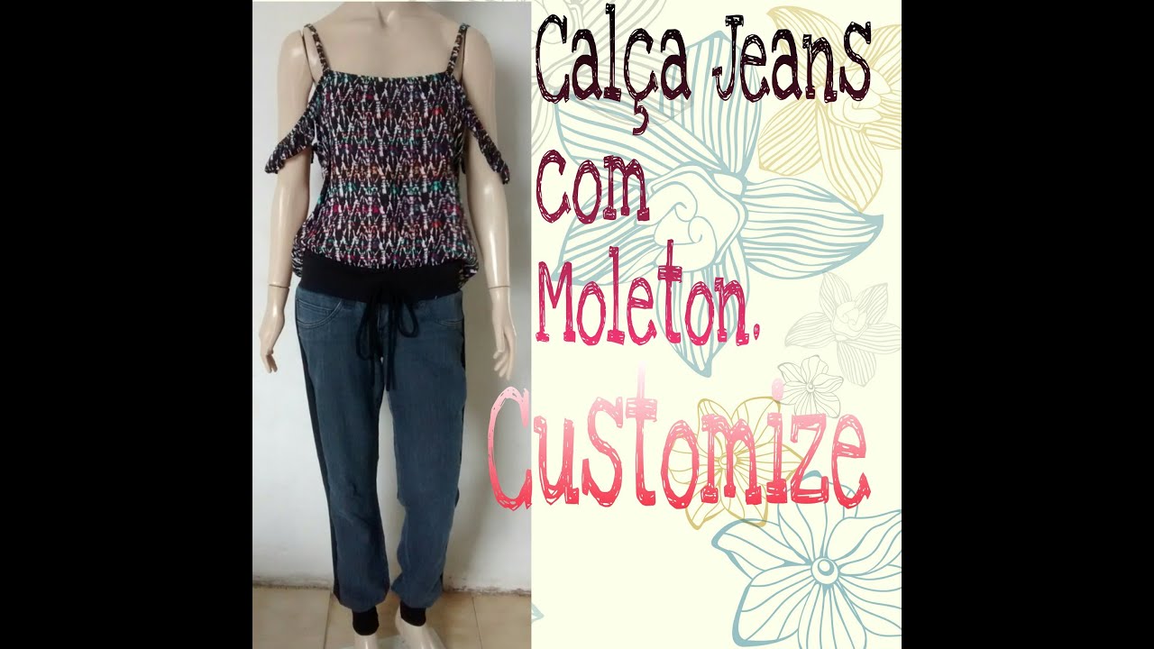 Resultado de imagem para como fazer calÃ§a jeans com moletom