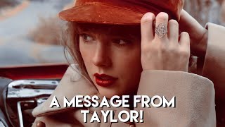 A Message From Taylor (Red Taylor’s Version) Apple Music!