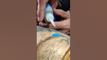 Using REAL TURQUOISE in this unique vessel | #shorts #woodworking #epoxy #homedecor