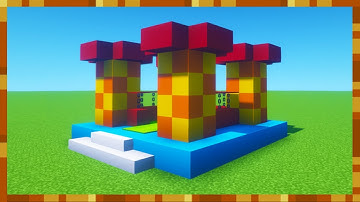 Minecraft Tutorial: How To Make A Working Bouncy House "Quick Builds"