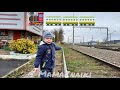 ЖД переезд со шлагбаумом. Видео для детей про поезда и электрички.