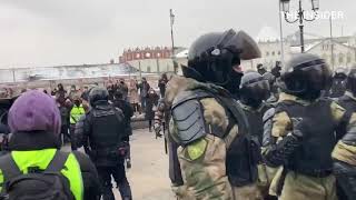 Задержания на площади трех вокзалов в Москве