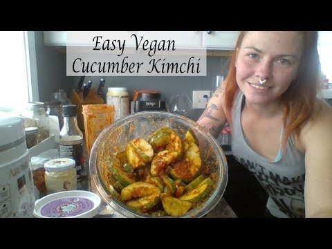 Easy Vegan Cucumber Kimchi