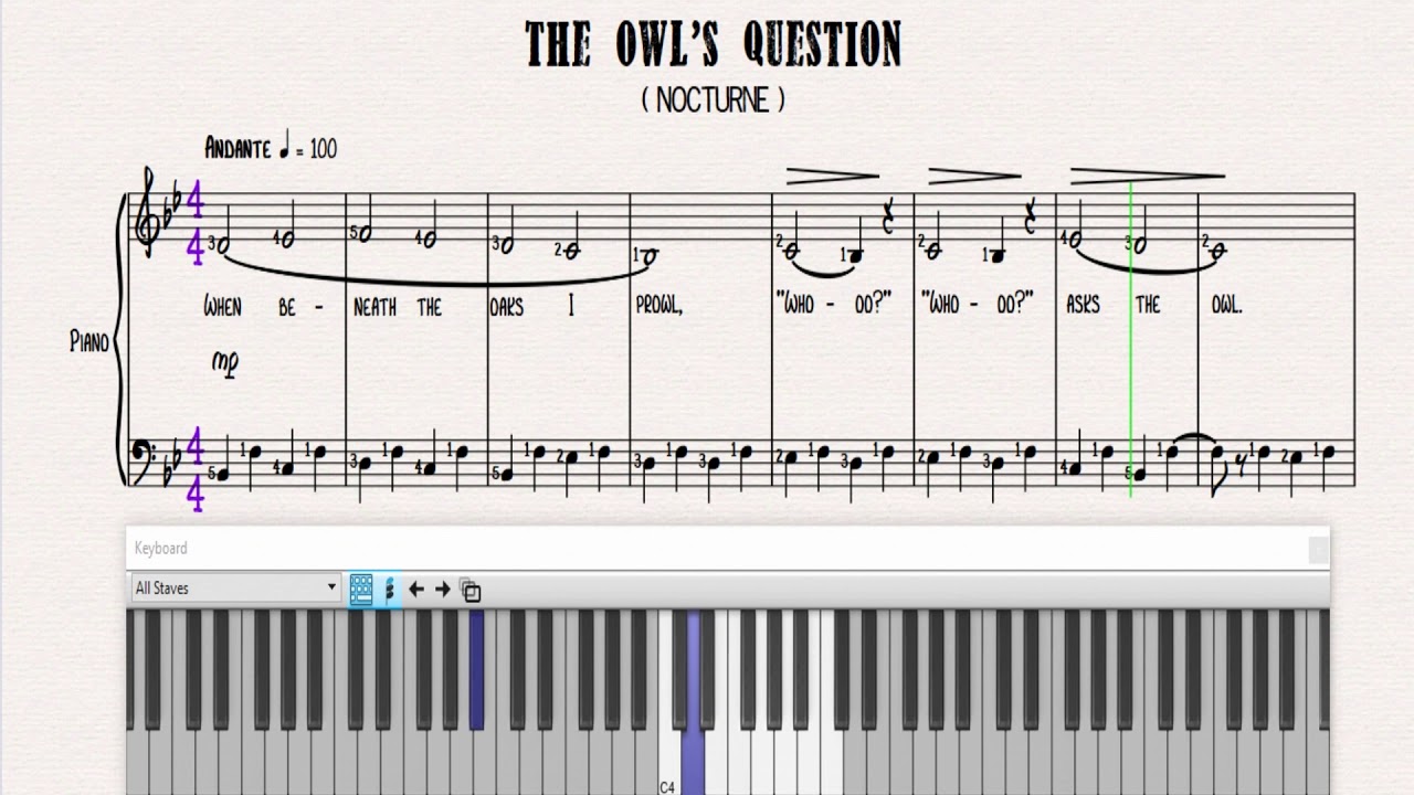Piano - The Owl's Question (Nocturne) - YouTube