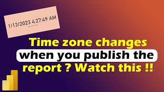Change Time zone in Last Refresh Date in PowerBi | MiTutorials