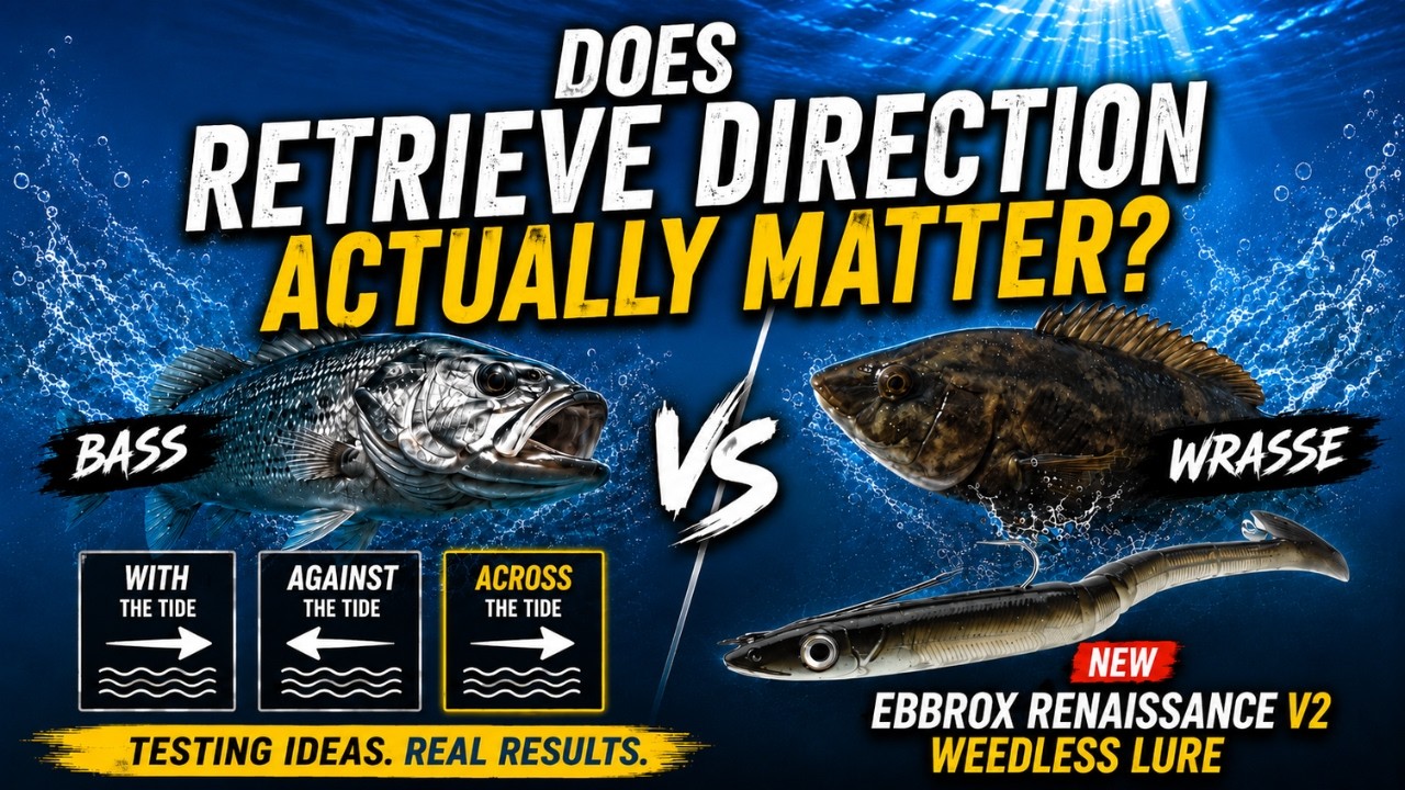 YouTube thumbnail: Which Retrieve Direction Catches More Fish? (We Tested It)