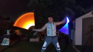 Advanced dual contact LightSword spinning.
