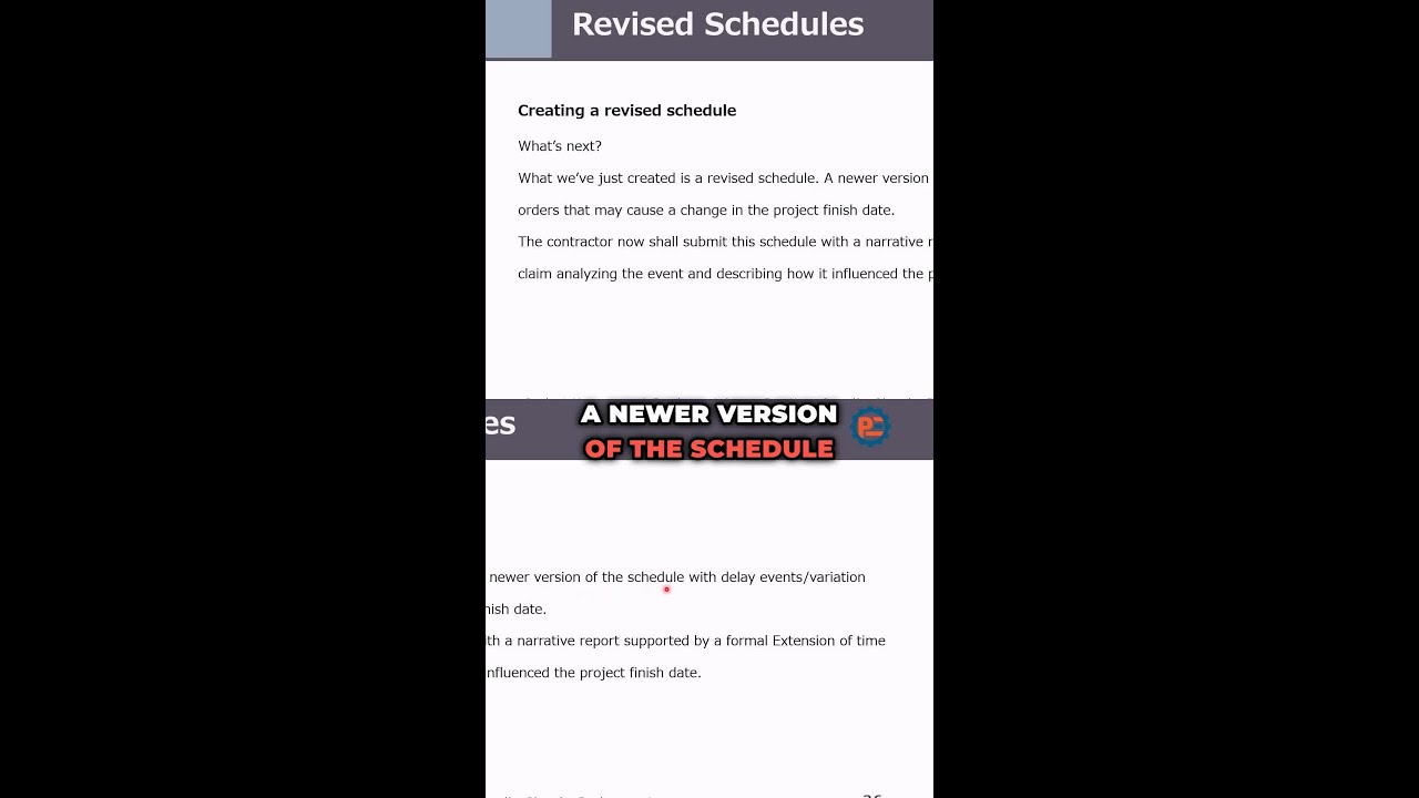 Revised Schedule, Delay Events, and Claims Management 