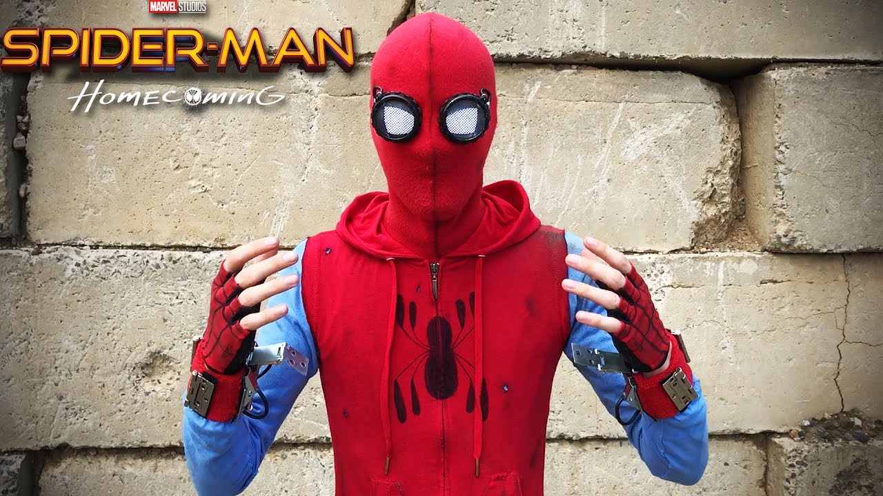 Homemade spider man costume