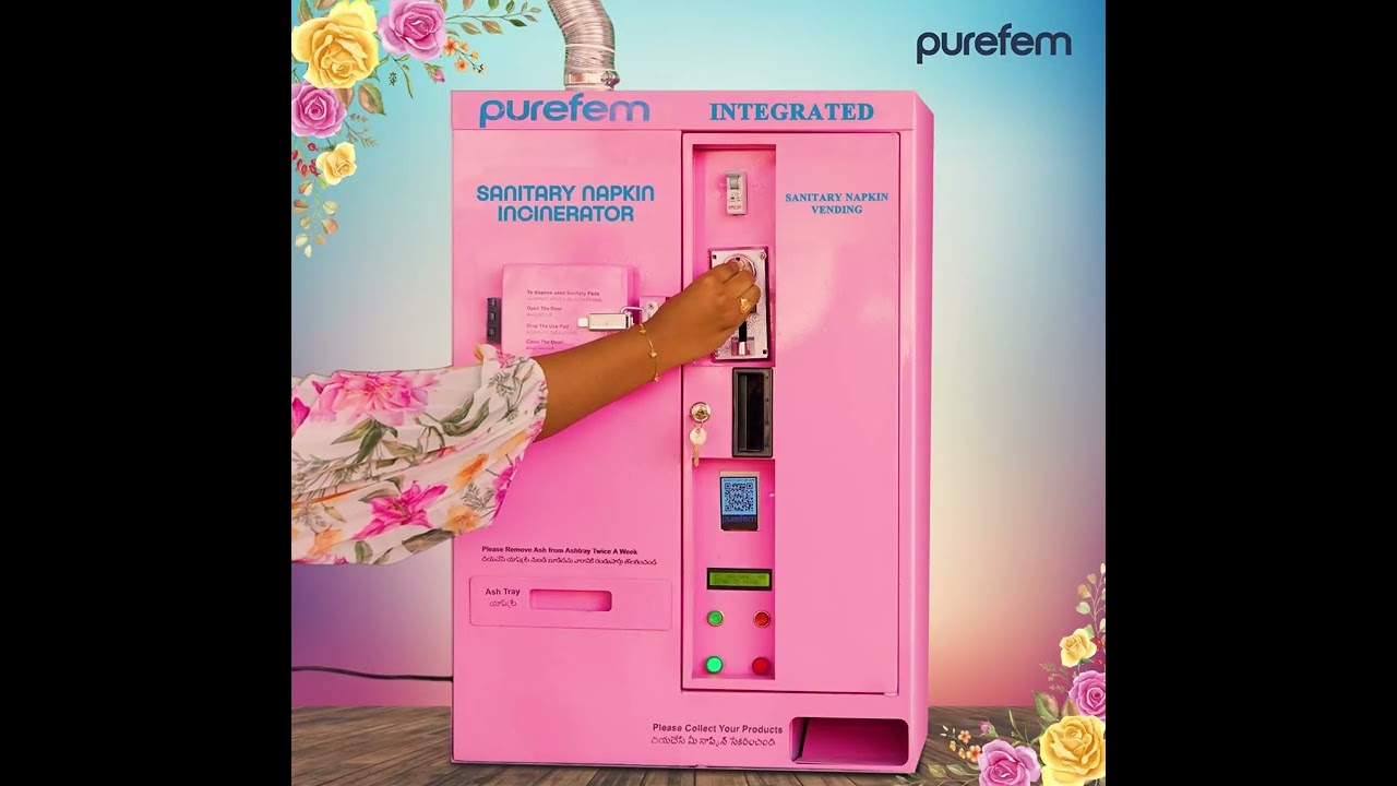 PureFem Sanitary Napkin Vending & Incinerator Machines
