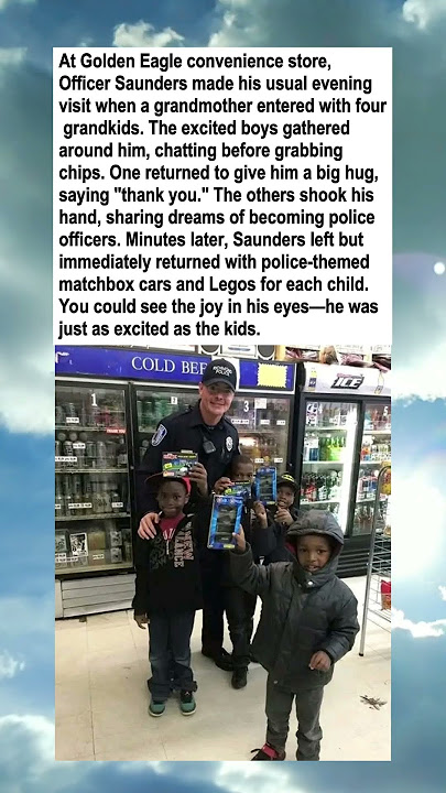 Officer Returns With Gifts After Hug - YouTube