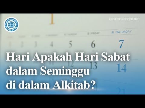 Video: Hari apa dalam seminggu adalah shabbat?