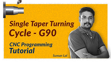 [Single Taper Turning Cycle]| CNC Programming Tutorial|