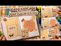 Easy vintage journal ചെയ്താലോ..🤎✨#journaling #easy #journal #art #youtubevideo