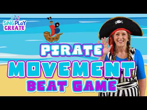 Pirate Freeze Dance🏴‍☠️ Move on the Beat Game🥁Body Percussion Activity💓Sing Play Create Kids Songs