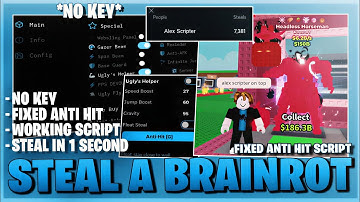 Steal A Brainrot Script *NO KEY* - Fixed Anti Hit, Anti Turrets, Brainrot Spawner, Dupe & More! 🎃🍓