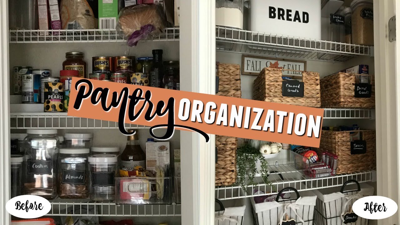Organize With Me | Pinterest Inspired Small Pantry Organization| Before & After - YouTube