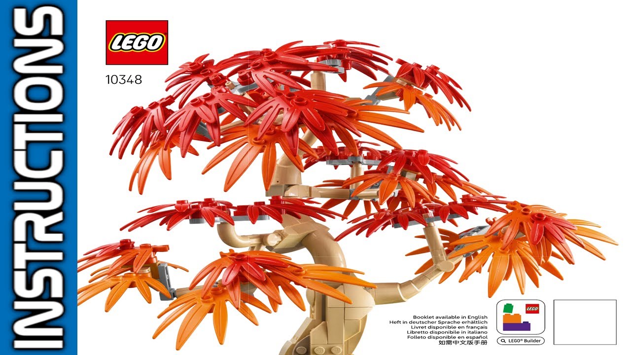 🧱📖LEGO 10348 Japanese Red Maple Bonsai Tree Instructions - How