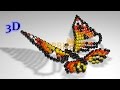 Beaded butterfly Admiral. 3D tutorial
