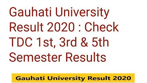 TDC 1ST, 3RD AND 5TH SEMESTER RESULTS DECLARED 2020.