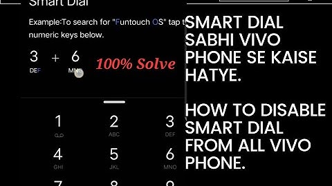 How to Disable smart dial in Vivo // Vivo Smart Dial 3+6 Kaise Htaye Sabhi vivo Phone se