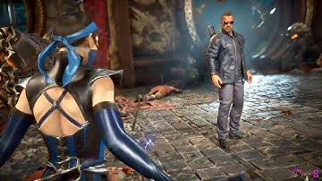 The Terminator T-800 Vs. The Girls Dialogue Intros - Mortal Kombat 11