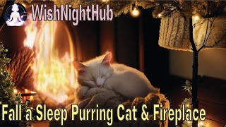 'Cozy Cabin Serenity:  Cat Purr and  Crackling Firewood Sounds for Relaxation'