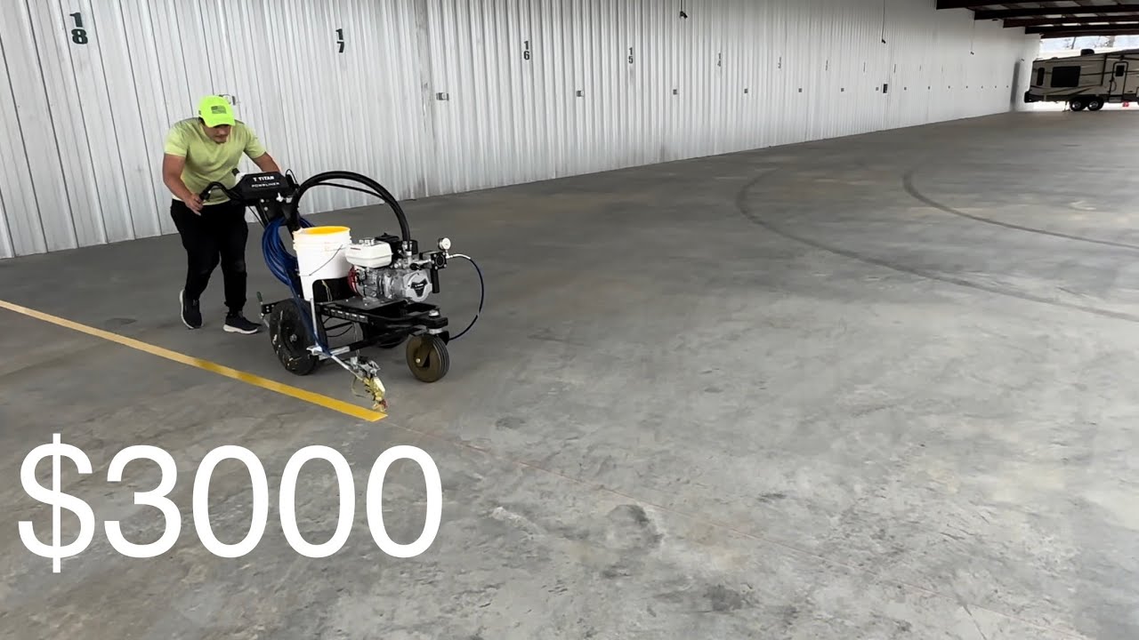 3000 Parking Lot Striping job YouTube