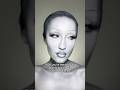 TRUE black &amp; white makeup 🖤🩶🤍#blackandwhite #greyscale #creativemakeup #colortheory