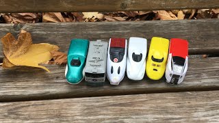 learn names of train for kids/プラレール 電車 新幹線の名前を覚えよう！！つばさ こまち ドクターイエロー はやぶさ ハッピーセット！！を公園で探そう！