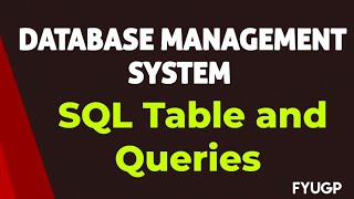 SQL Table Definitions and Queries|Database management system fyugp Calicut University 4th semester 