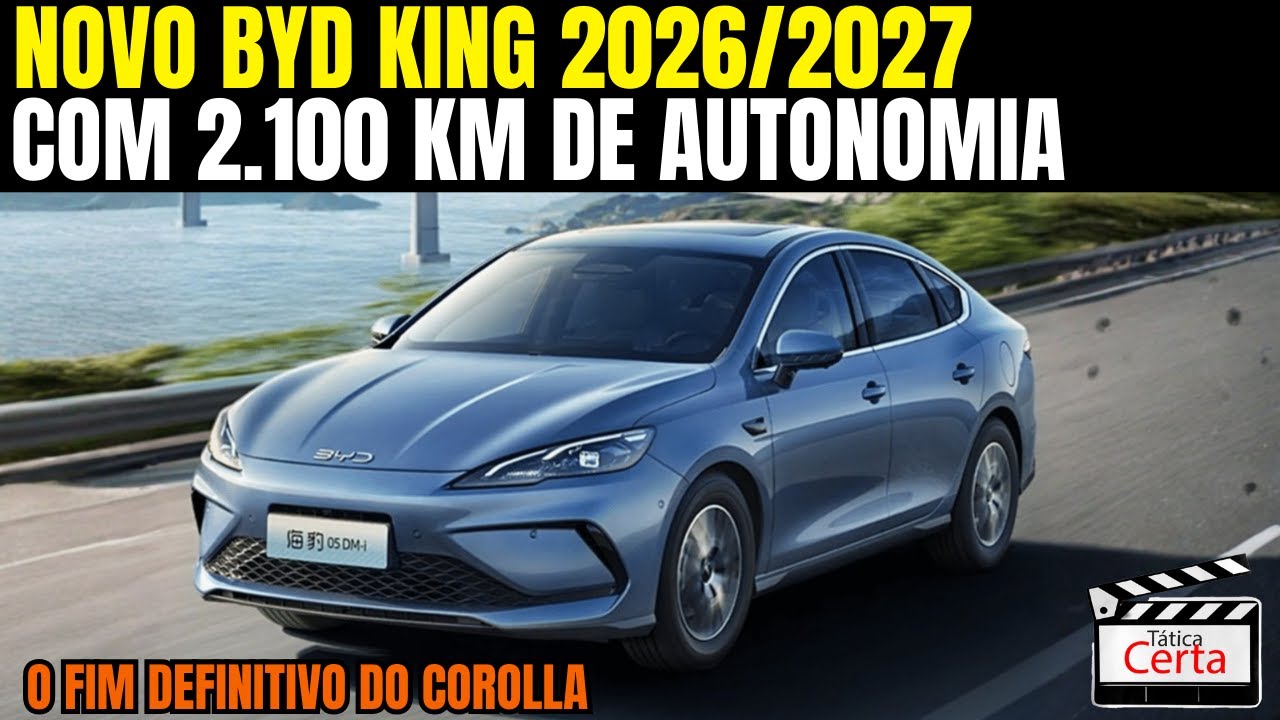 ADEUS COROLLA! 🚨 Novo BYD King 2027 faz 2.100 KM e HUMILHA a Toyota!