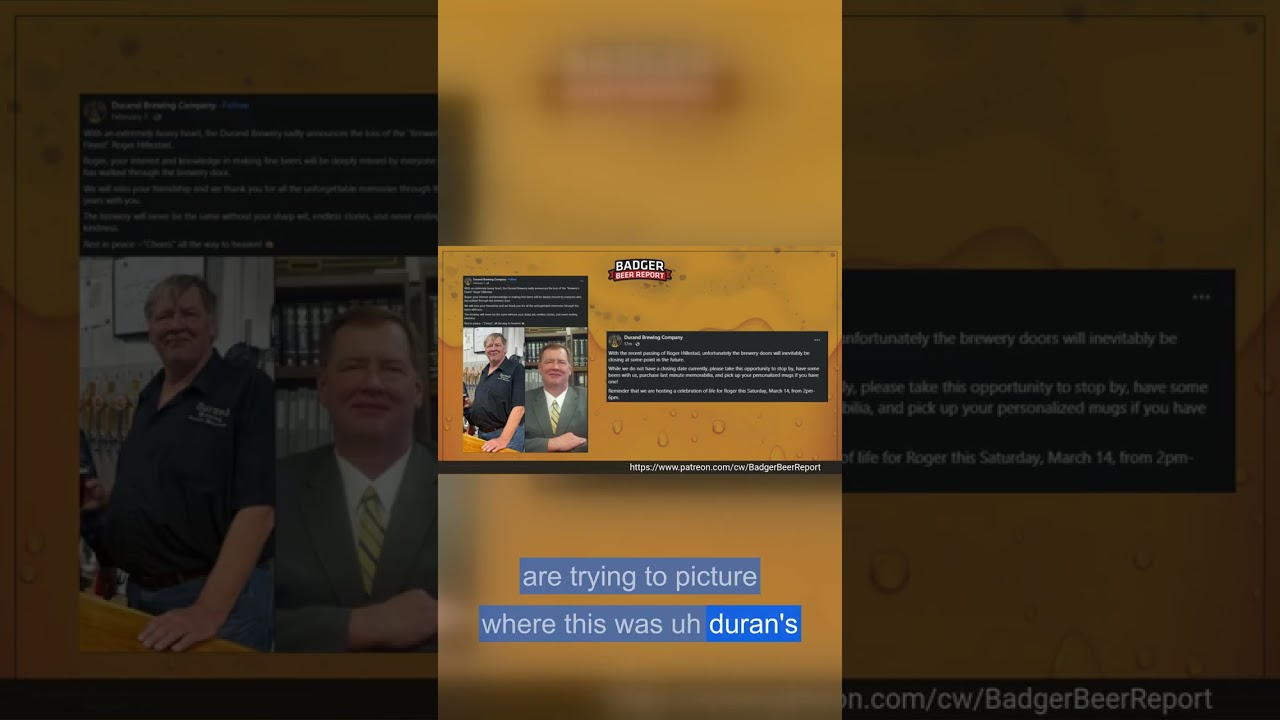 Duran Brewing announces closure following passing of its founder;celebration of life details shared. Duran Brewing announces closure following passing of its founder;celebration of life details shared.