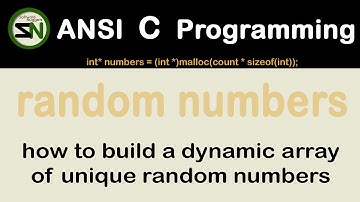 C Program - Random Number Generator. Generate a random set of UNIQUE numbers.