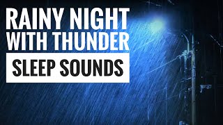 Sleep soundly to the rhythm of rain and thunder echoing outdoors in the night forest