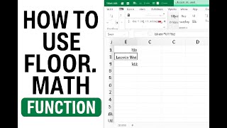 How to Use FLOOR MATH Function in Excel