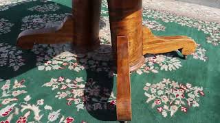 Antique Tiger Oak Dining Table - YouTube