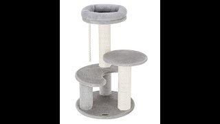 Ollieroo Small Cat Tree Sisal Scratching Post Furniture Playhouse Pet Bed Kitten Toy Cat Tower Condo