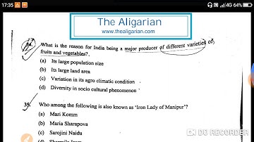AMU B.A. (HONS) PREVIOUS YEAR QUESTION PAPER 2017-18 (SOLVED 26- 50)