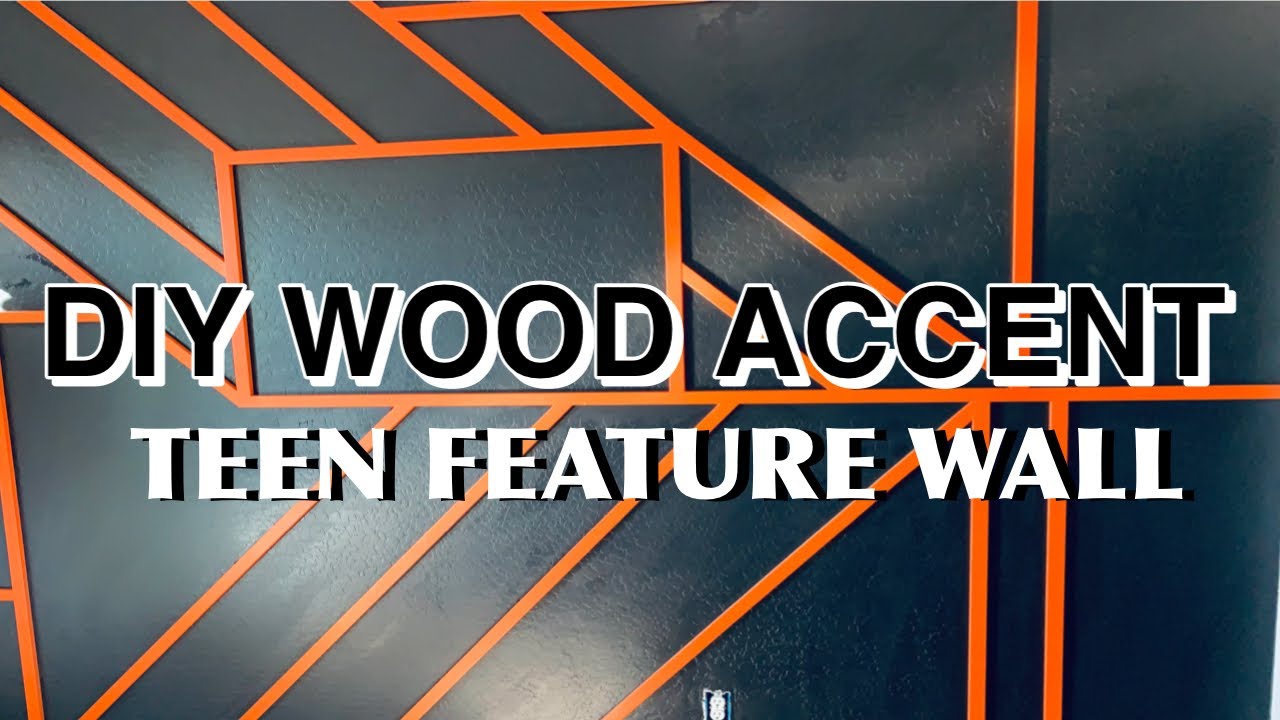 DIY WOOD ACCENT WALL - TEEN ACCENT WOOD WALL IDEA