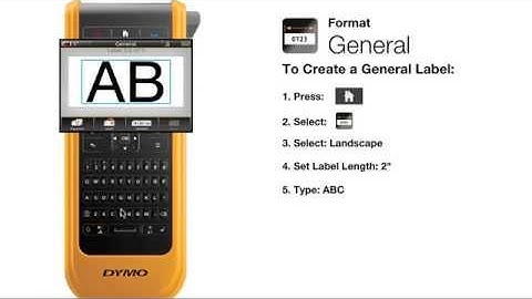 Dymo XTL 300 - How to Make a General Label