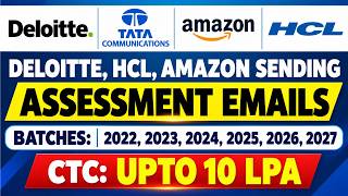 Deloitte, HCL, Amazon Sending Test Emails | Biggest Off Campus Drive For Freshers Build Your Resume
