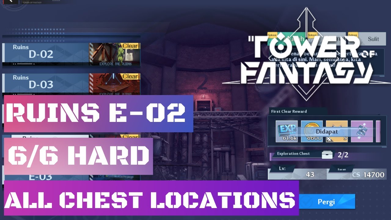 Ruins E 02 Hard All Chest 6/6 Tower Of Fantasy