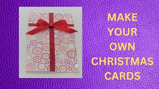 Ribbon and Glitter Card | Christmas Card