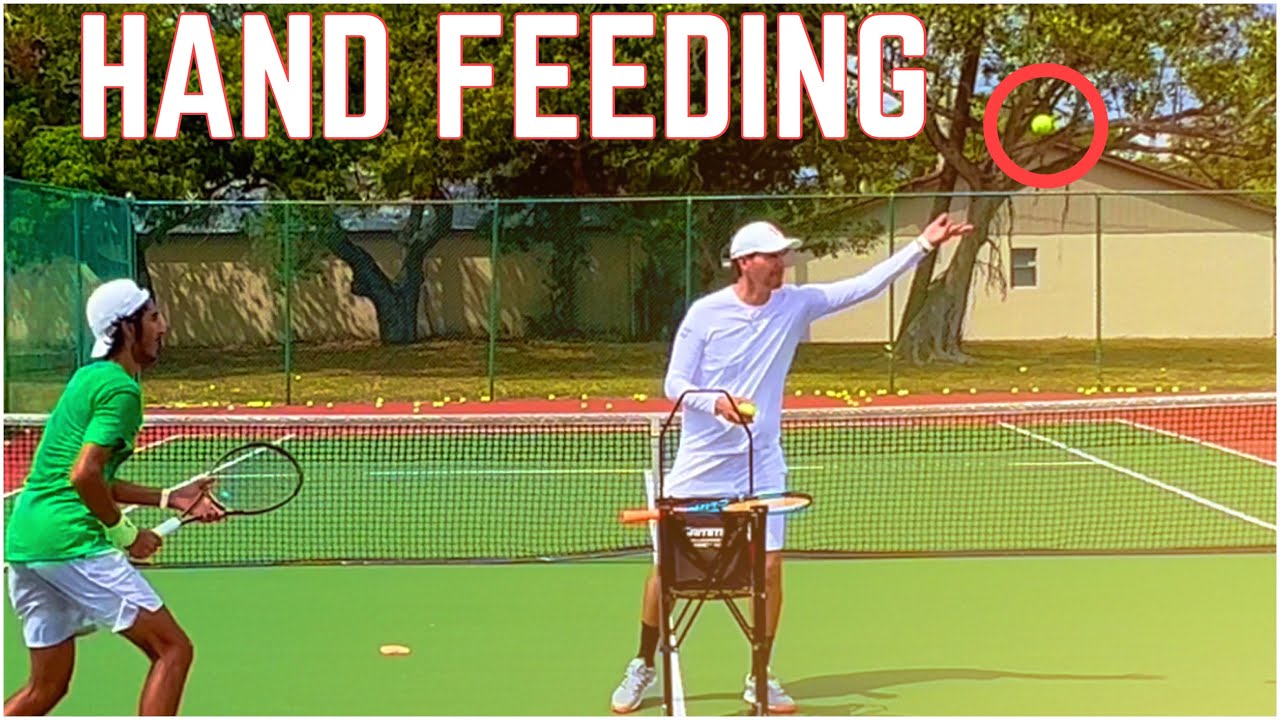 Tennis Hand Feeding 🫰🏻🎾 YouTube