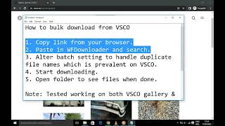 VSCO bulk downloader that works on image galleries and collections screenshot 5