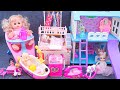 منزل الأميرات الجميل فتح صندوق ألعاب بنات وردية 