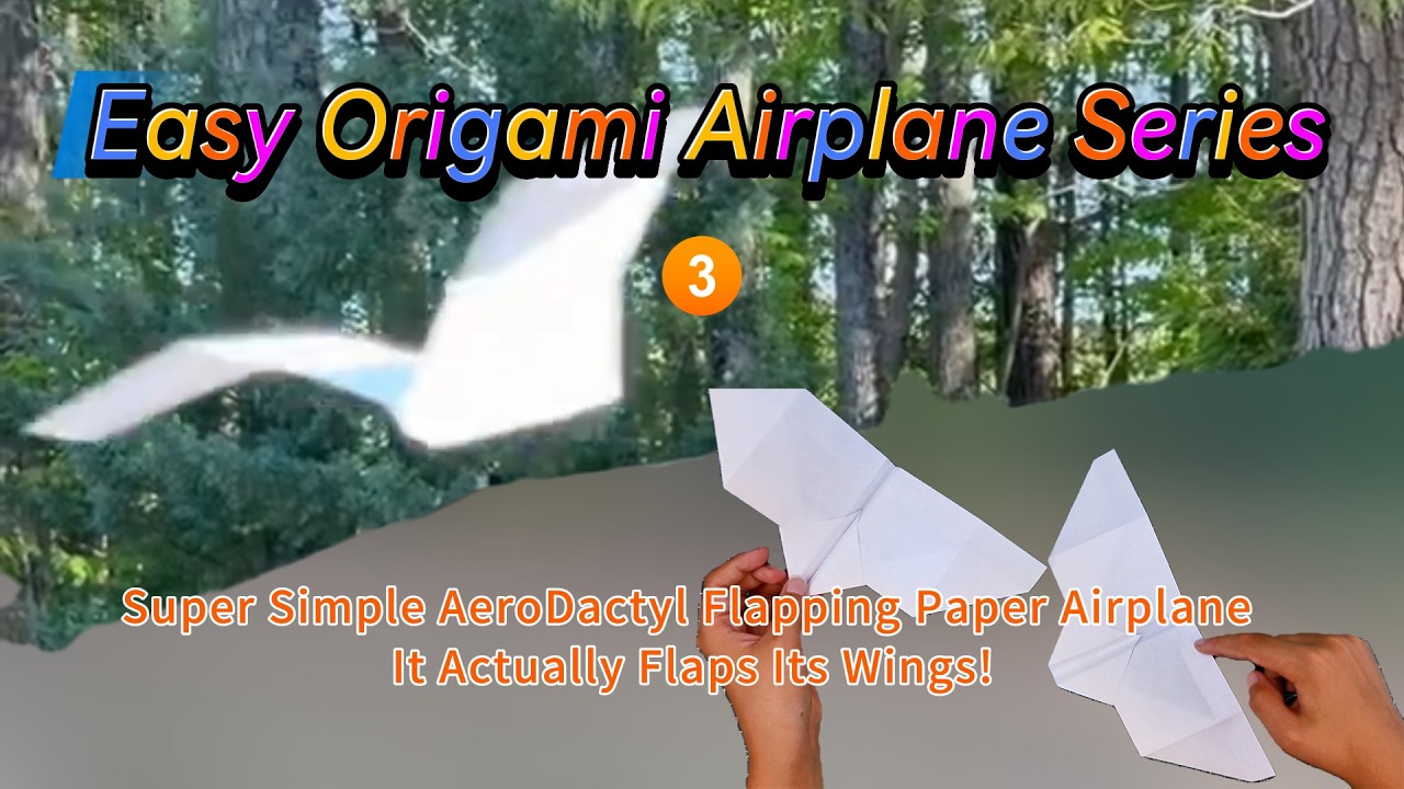 Super Simple AeroDactyl Flapping Paper Airplane – It Actually Flaps Its ...